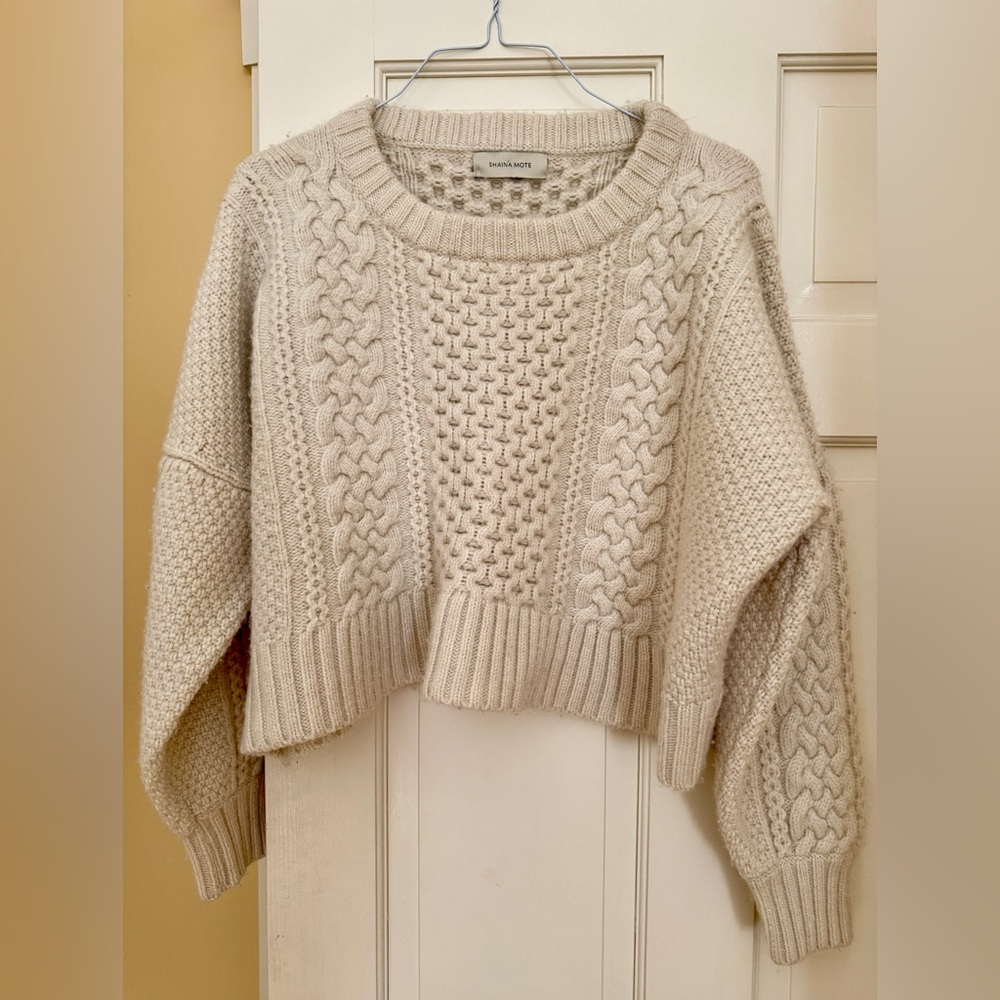 SHAINA MOTE wool fisherman sweater XS/S